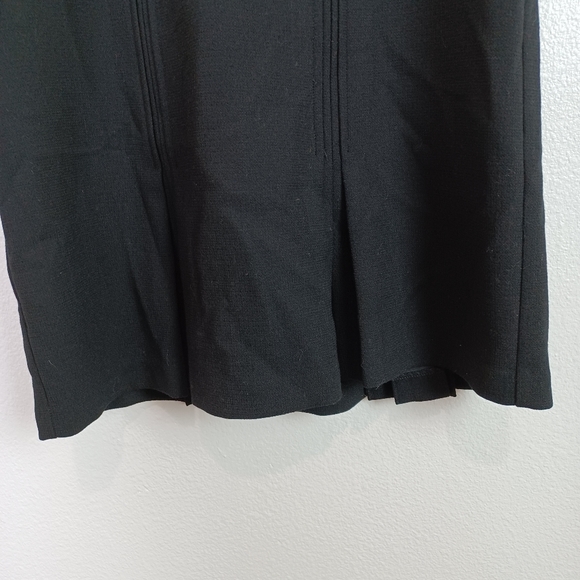 ALLEGORY Wool V Neck Pleated Black Dress Women’s Size 6 - Picture 4 of 16
